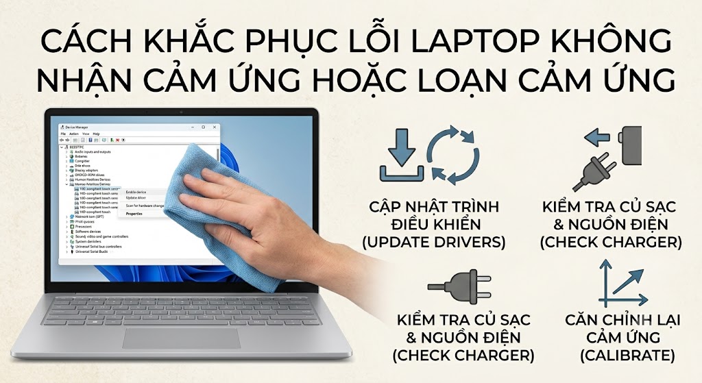 Cách khắc phục lỗi laptop không nhận cảm ứng / cảm ứng bị loạn Cách khắc phục lỗi laptop không nhận cảm ứng / cảm ứng bị loạn