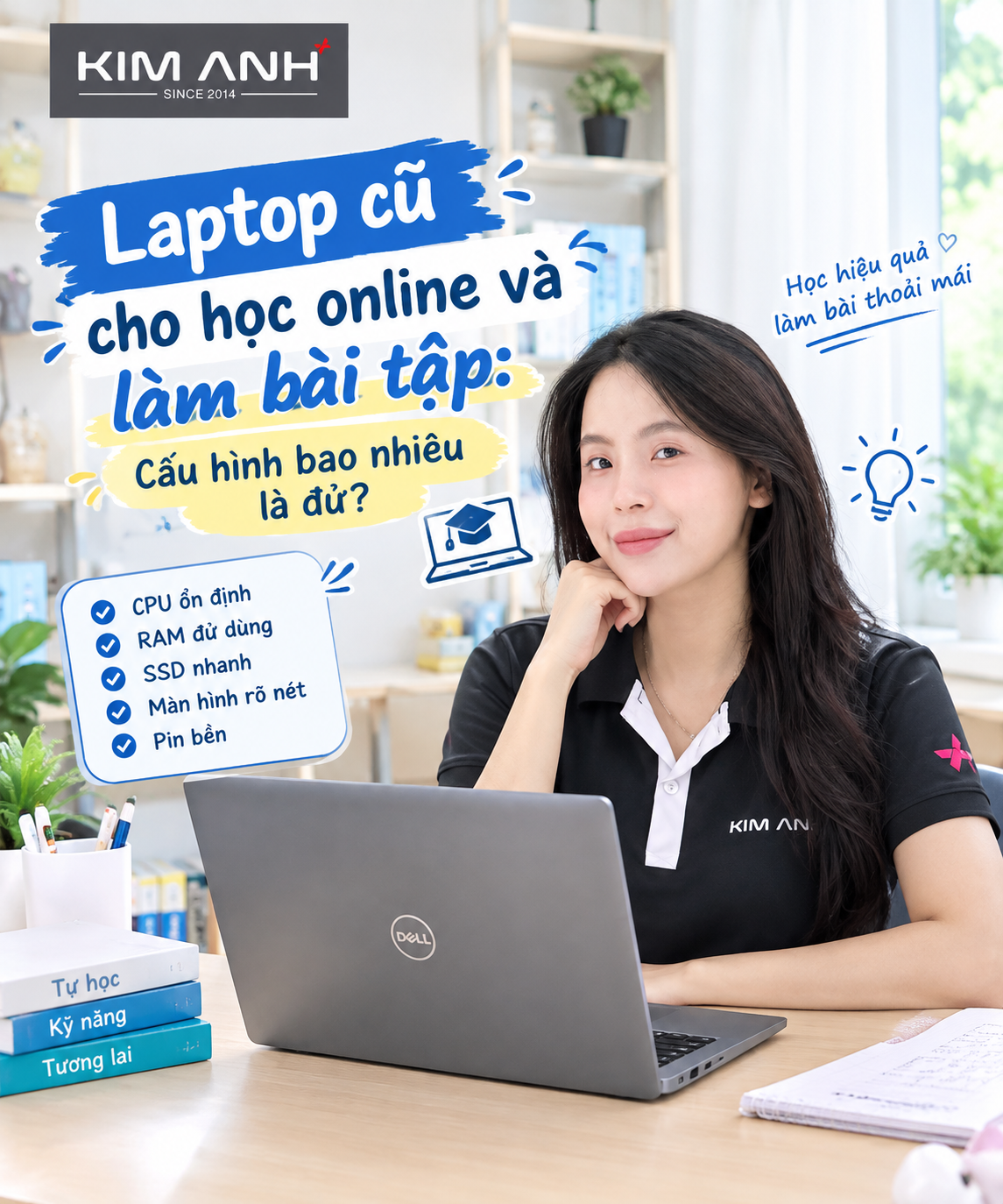 Laptop cũ cho học online và làm bài tập: Cấu hình bao nhiêu là đủ?