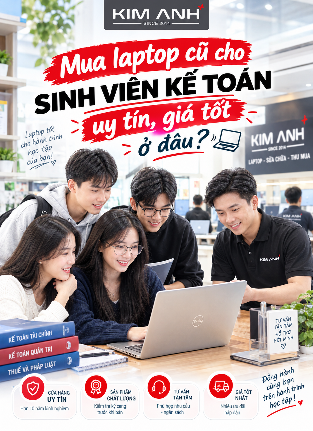 Laptop cũ cho sinh viên kế toán tại Laptop Kim Anh
