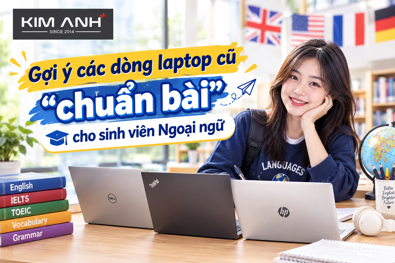 Laptop cũ cho sinh vi&ecirc;n ngoại ngữ tại Laptop Kim Anh
