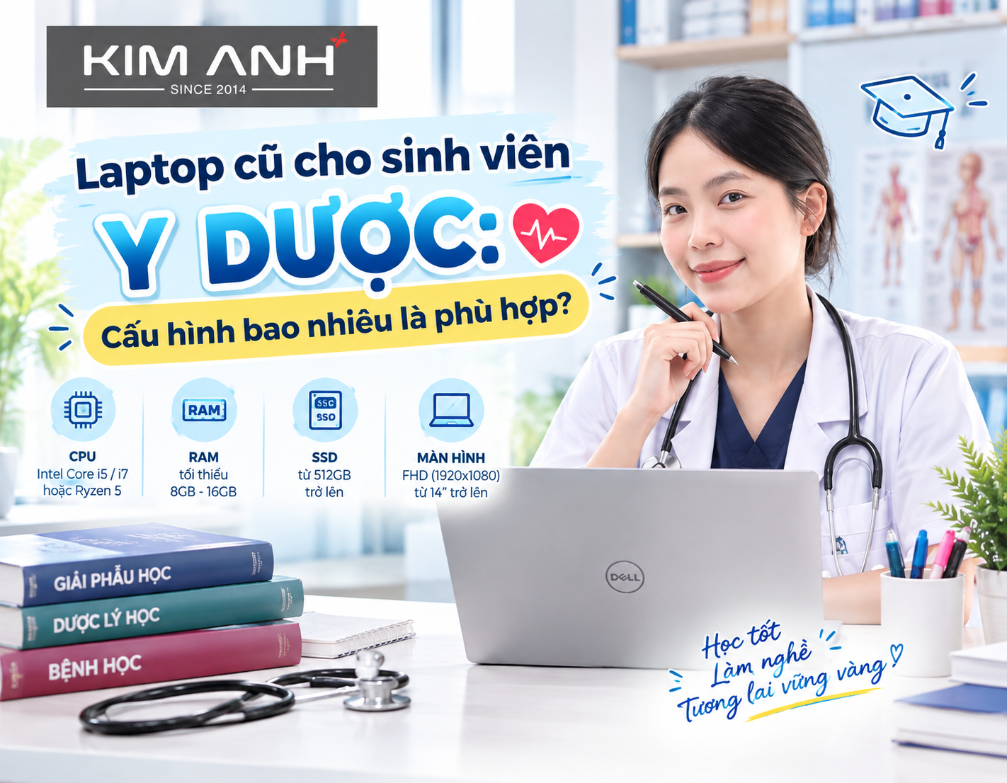 Laptop cũ cho sinh viên Y Dược: Cấu hình bao nhiêu là phù hợp? Laptop cũ cho sinh viên Y Dược: Cấu hình bao nhiêu là phù hợp?