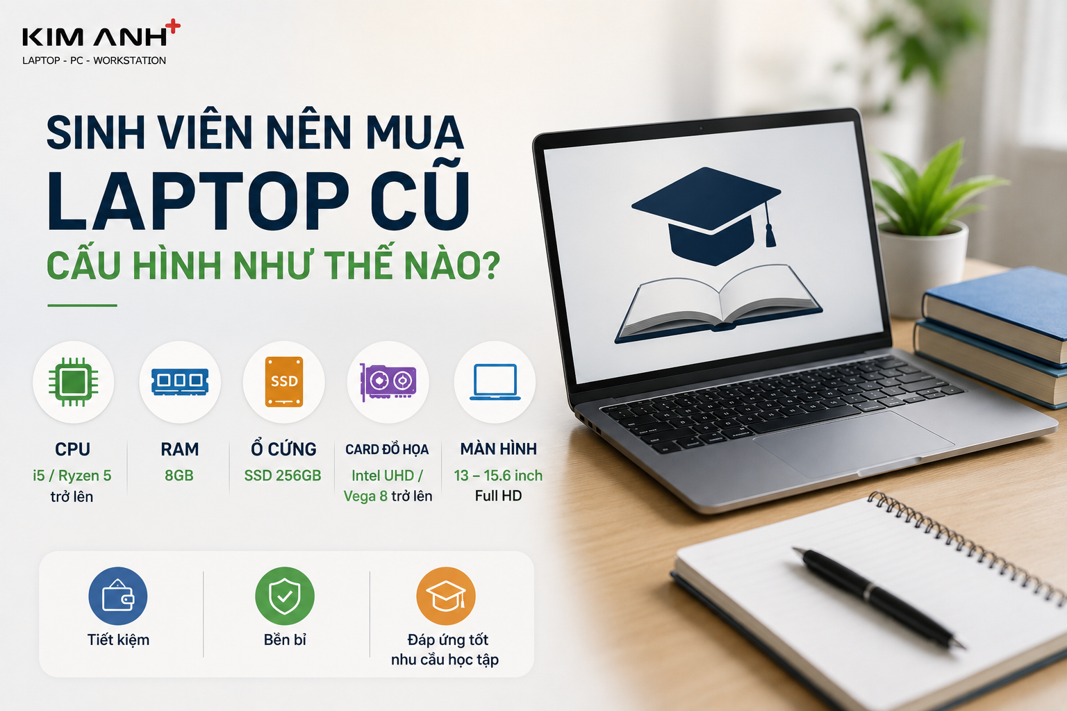 Sinh viên nên mua laptop cũ cấu hình như thế nào? 