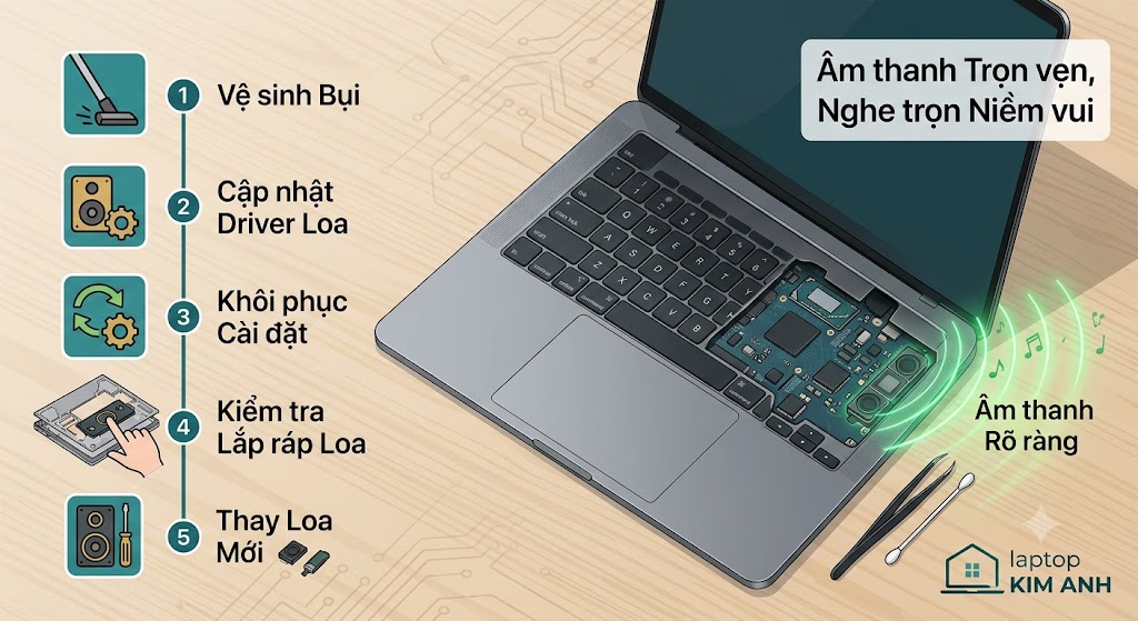 Loa laptop bị r&egrave;