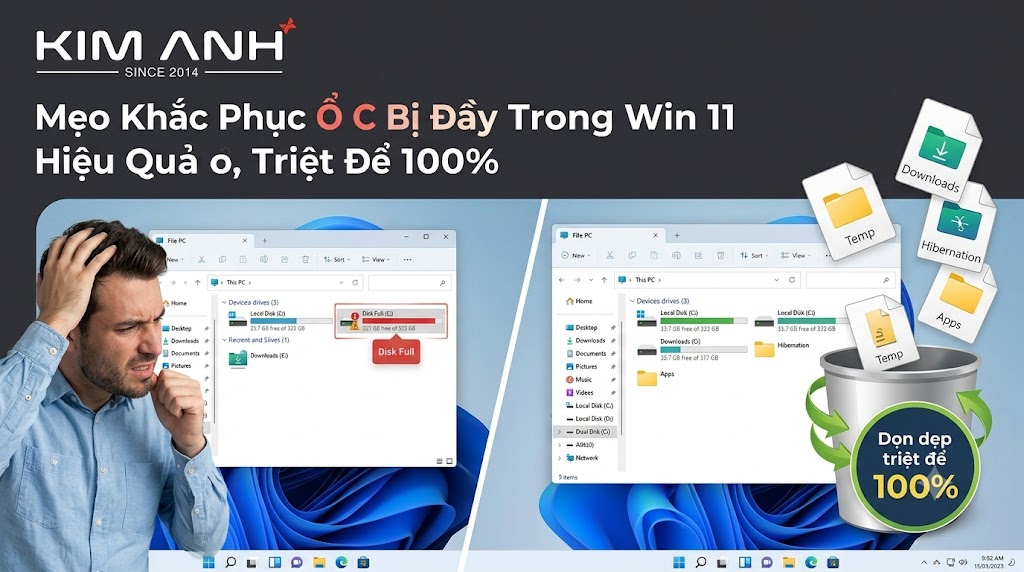 Mẹo Khắc Phục Ổ C Bị Đầy Trong Win 11 Hiệu Quả, Triệt Để 100%