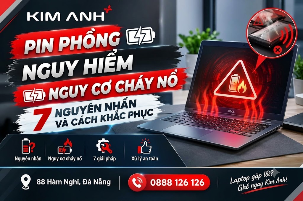 Pin laptop bị phồng: Nguyên nhân, nguy cơ cháy nổ và giải pháp khắc phục Pin laptop bị phồng: Nguyên nhân, nguy cơ cháy nổ và giải pháp khắc phục