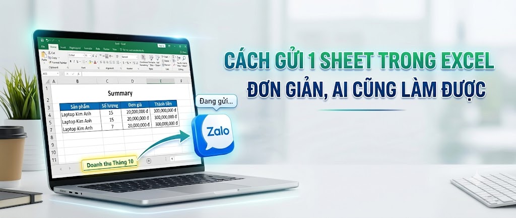 Cách gửi 1 sheet trong Excel qua Zalo đơn giản, ai cũng làm được