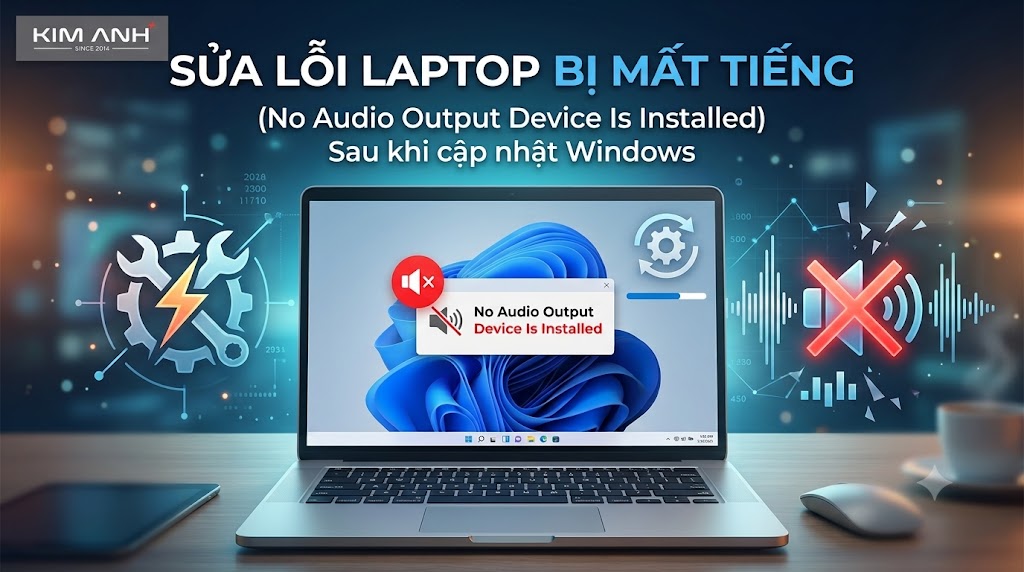 Sửa lỗi laptop bị mất tiếng (No Audio Output Device Is Installed) sau khi cập nhật Windows. Sửa lỗi laptop bị mất tiếng (No Audio Output Device Is Installed) sau khi cập nhật Windows.