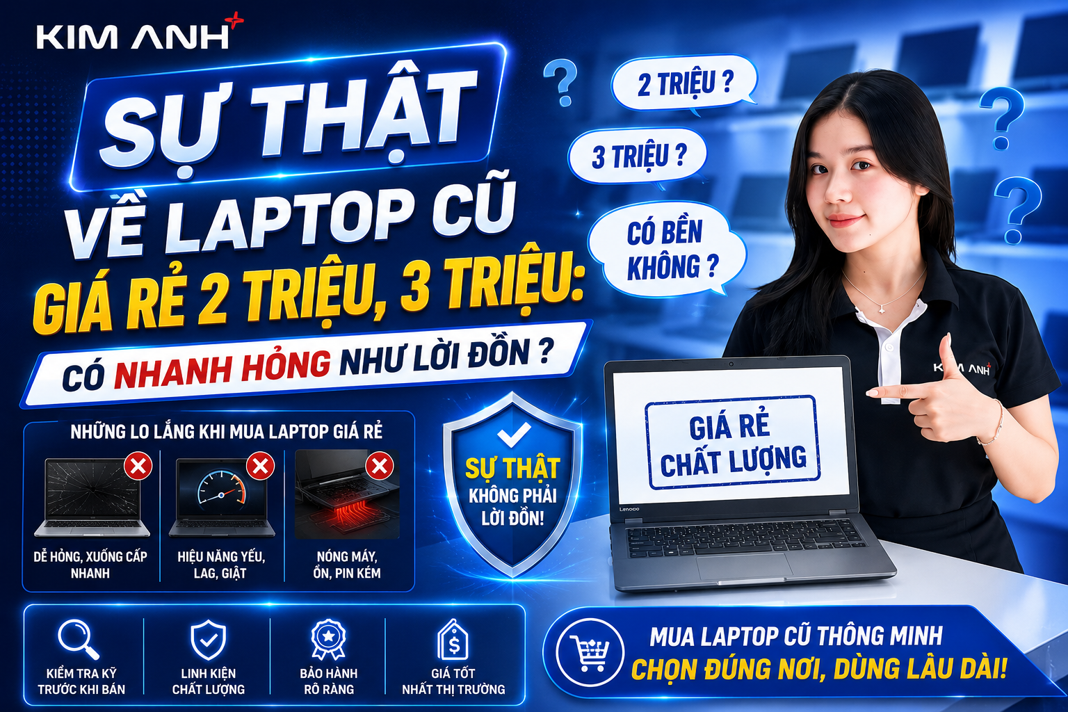 Sự Thật Về Laptop Cũ Giá Rẻ 2 Triệu, 3 Triệu: Có Nhanh Hỏng Như Lời Đồn ? Sự Thật Về Laptop Cũ Giá Rẻ 2 Triệu, 3 Triệu: Có Nhanh Hỏng Như Lời Đồn ?