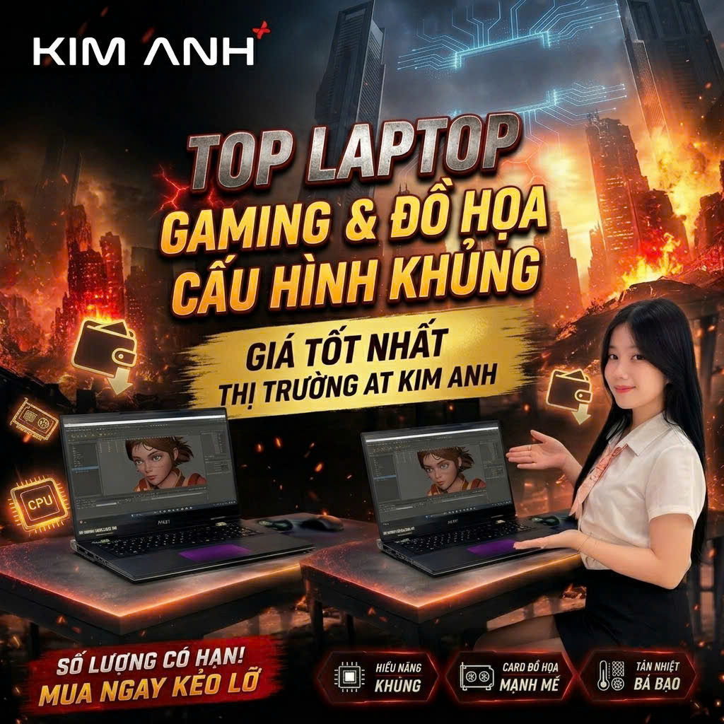 Top Laptop Gaming Đồ Họa Cấu Hình Khủng Giá Tốt Tại Laptop Kim Anh