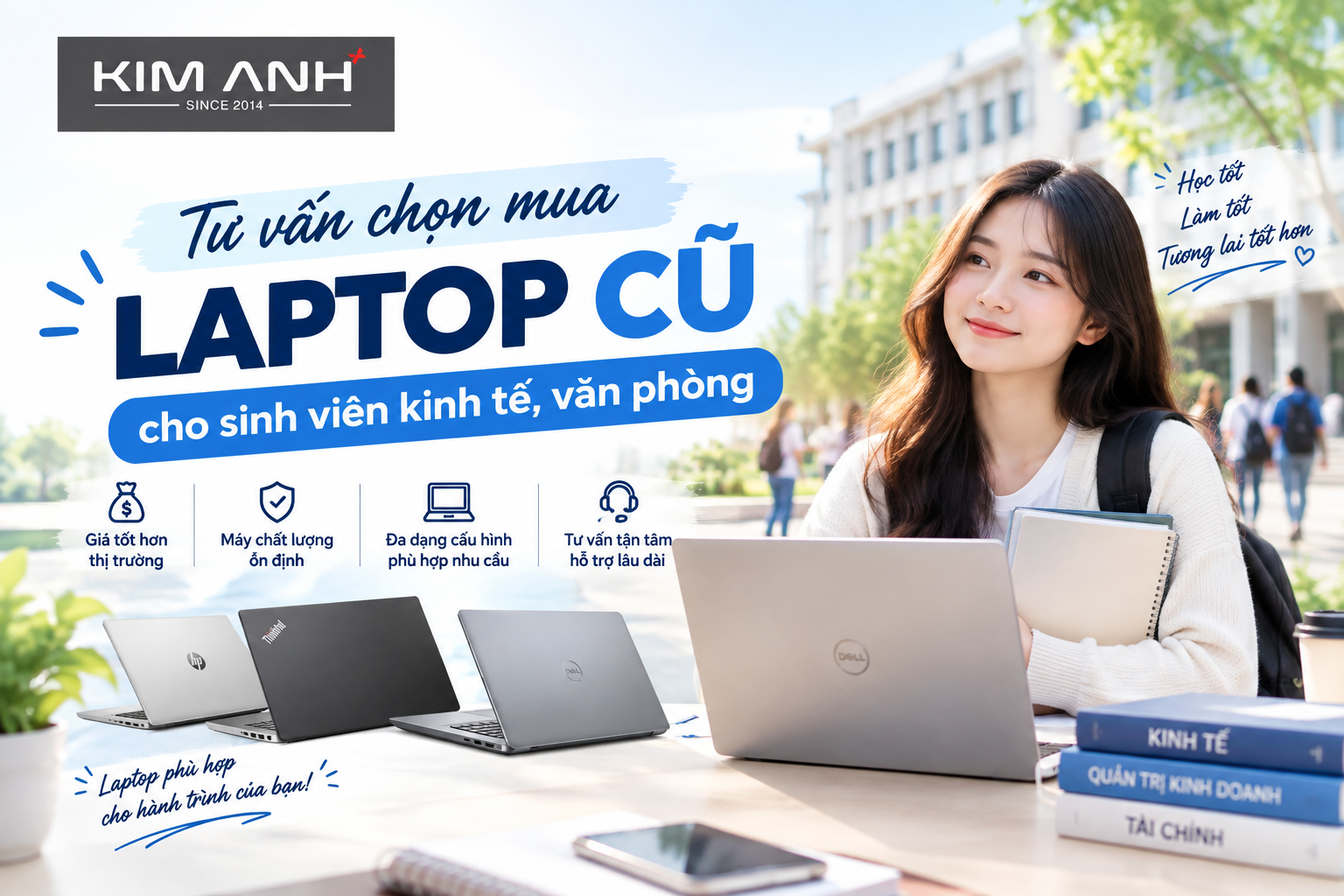 Tư vấn chọn mua laptop cũ cho sinh viên kinh tế, văn phòng