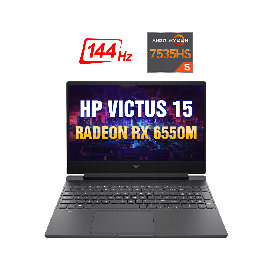 [new 100%] Laptop HP Victus Gaming 15- fb2063dx/ R5 - 7535HS/ RAM 8GB/ / SSD 512GB / RTX 6550M/ FHD 144Hz 