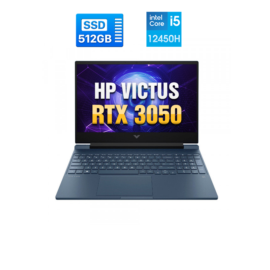 [New 100%] Laptop Gaming HP Victus 15-fa0033dx /Core i5-12450H/ RAM 8GB/SSD 512GB/ RTX 3050 4GB, 15.6" FHD 144Hz 